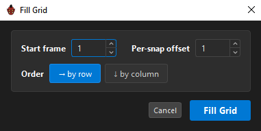 Fill Grid dialog