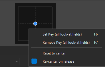 Joystick menu