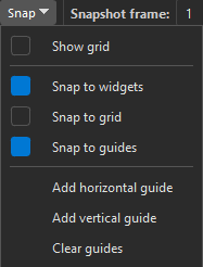 Snap menu