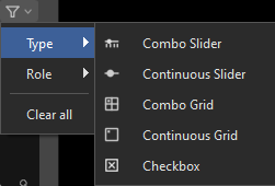Type filter