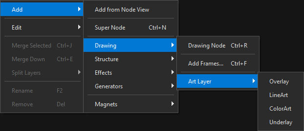 Add → Drawing → Art Layer