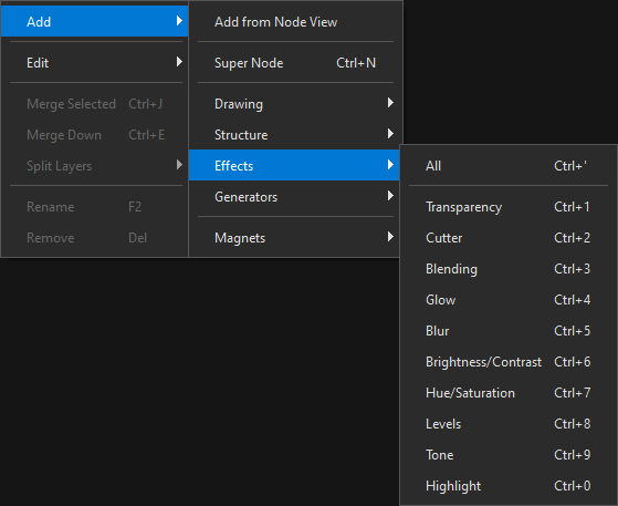 Add → Effects