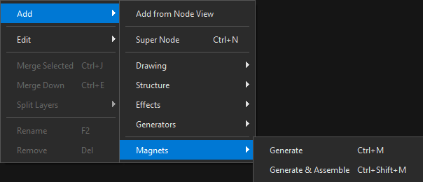 Add → Magnets