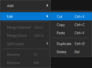 Edit menu
