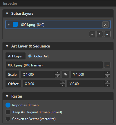 Import as Bitmap